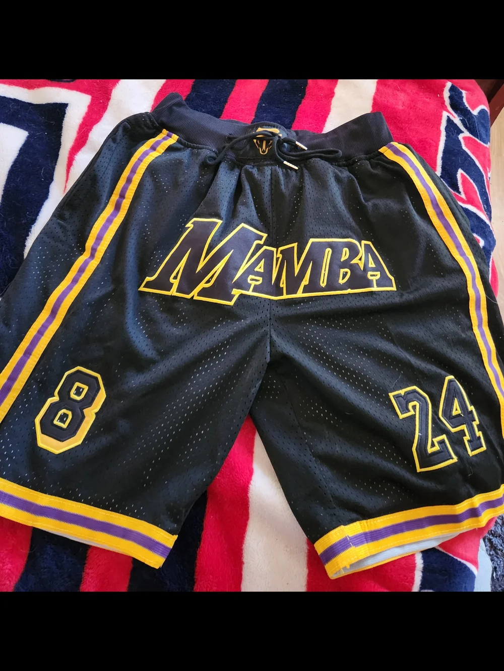 Just Don Mamba Kobe Black & Yellow Basketball Shorts